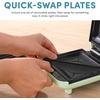 image:imageAROMA 3in1 Panini Press Sandwich Grill and Waffle Maker with Removable Ceramic Coated PlatesGreen