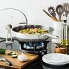 image:imageAROMA NonStick Stainless Steel Wok Pan with SelfBalancing Lid and Honeycomb SurfaceGuard Technology 125 Inches 5Qt