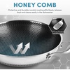 image:imageAROMA NonStick Stainless Steel Wok Pan with SelfBalancing Lid and Honeycomb SurfaceGuard Technology 125 Inches 5Qt