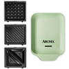 image:imageAROMA 3in1 Panini Press Sandwich Grill and Waffle Maker with Removable Ceramic Coated PlatesGreen