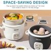 image:imageAROMA CoreCoat Rice Cooker with PopUp Food Steaming Basket 4 Cups Cooked 2 Cups UncookedLava Rock