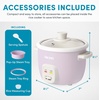 image:imageAROMA CoreCoat Rice Cooker with PopUp Food Steaming Basket 4 Cups Cooked 2 Cups UncookedLilac