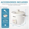 image:imageAROMA CoreCoat Rice Cooker with PopUp Food Steaming Basket 4 Cups Cooked 2 Cups UncookedWhite