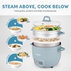 image:imageAROMA Rice Cooker 7Cup Uncooked  14Cup Cooked Steamer Grain Cooker Oatmeal Cooker Soup Maker Auto Keep Warm 3Qt Blue ARC7971BL