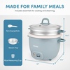 image:imageAROMA Rice Cooker 7Cup Uncooked  14Cup Cooked Steamer Grain Cooker Oatmeal Cooker Soup Maker Auto Keep Warm 3Qt Blue ARC7971BL