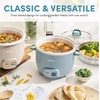 image:imageAROMA Rice Cooker 7Cup Uncooked  14Cup Cooked Steamer Grain Cooker Oatmeal Cooker Soup Maker Auto Keep Warm 3Qt Blue ARC7971BL