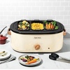 image:imageAROMA 22Qt Roaster Oven with SelfBasting Lid Fits 26lb Turkey Adjustable Temperature Settings Keep Warm Setting Stainless Steel ART832ST18 Qt Oatmeal