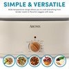 image:imageAROMA 22Qt Roaster Oven with SelfBasting Lid Fits 26lb Turkey Adjustable Temperature Settings Keep Warm Setting Stainless Steel ART832ST22 Qt Sandstone