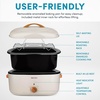 image:imageAROMA 22Qt Roaster Oven with SelfBasting Lid Fits 26lb Turkey Adjustable Temperature Settings Keep Warm Setting Stainless Steel ART832ST22 Qt Sandstone