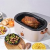 image:imageAROMA 22Qt Roaster Oven with SelfBasting Lid Fits 26lb Turkey Adjustable Temperature Settings Keep Warm Setting Stainless Steel ART832ST22 Qt Sandstone