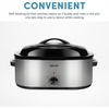 image:imageAROMA 22Qt Roaster Oven with SelfBasting Lid Fits 26lb Turkey Adjustable Temperature Settings Keep Warm Setting Stainless Steel ART832ST22 Qt Silver