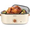 image:imageAROMA 22Qt Roaster Oven with SelfBasting Lid Fits 26lb Turkey Adjustable Temperature Settings Keep Warm Setting Stainless Steel ART832ST18 Qt Oatmeal